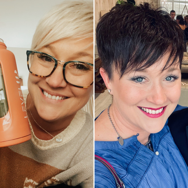 Before color analysis and after color analysys.